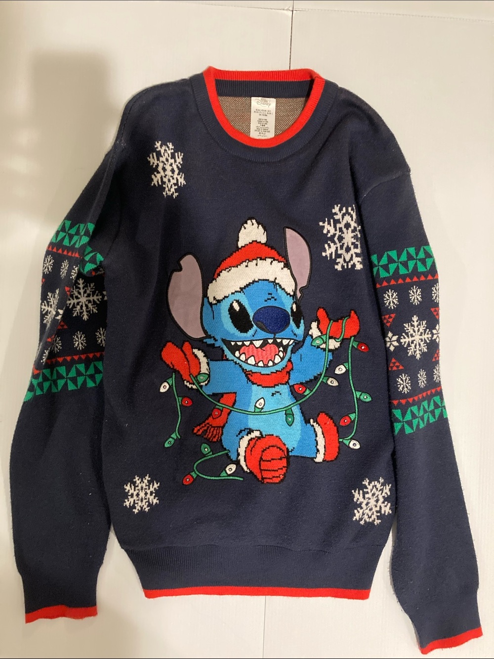 Disney stitch from Lilo and stitch light-up holiday sweater size S